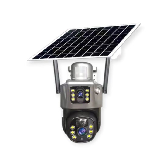 V380 WIFI Solar Camera Dual Lens Battery Backup 8MP