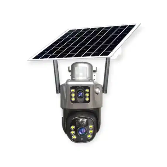 V380 WIFI Solar Camera Dual Lens Battery Backup 8MP