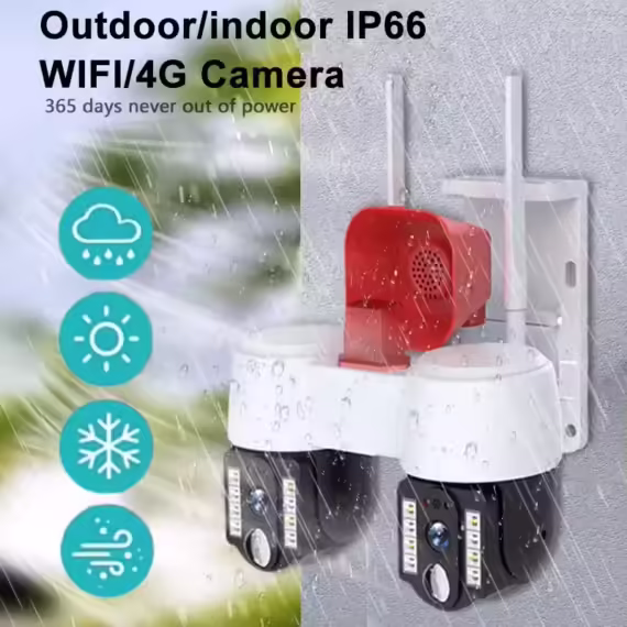 V380pro Outdoor Security Dual Lens PTZ Wi-Fi IP Camera 4MP - Image 2