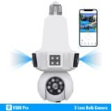 3-Lens Bulb PTZ Dome WiFi Camera 6MP