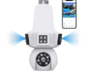 3-Lens Bulb PTZ Dome WiFi Camera 6MP