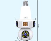 3-Lens Bulb PTZ Dome WiFi Camera 6MP