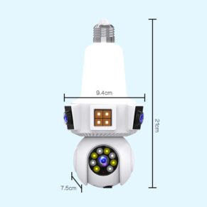 3-Lens Bulb PTZ Dome WiFi Camera 6MP